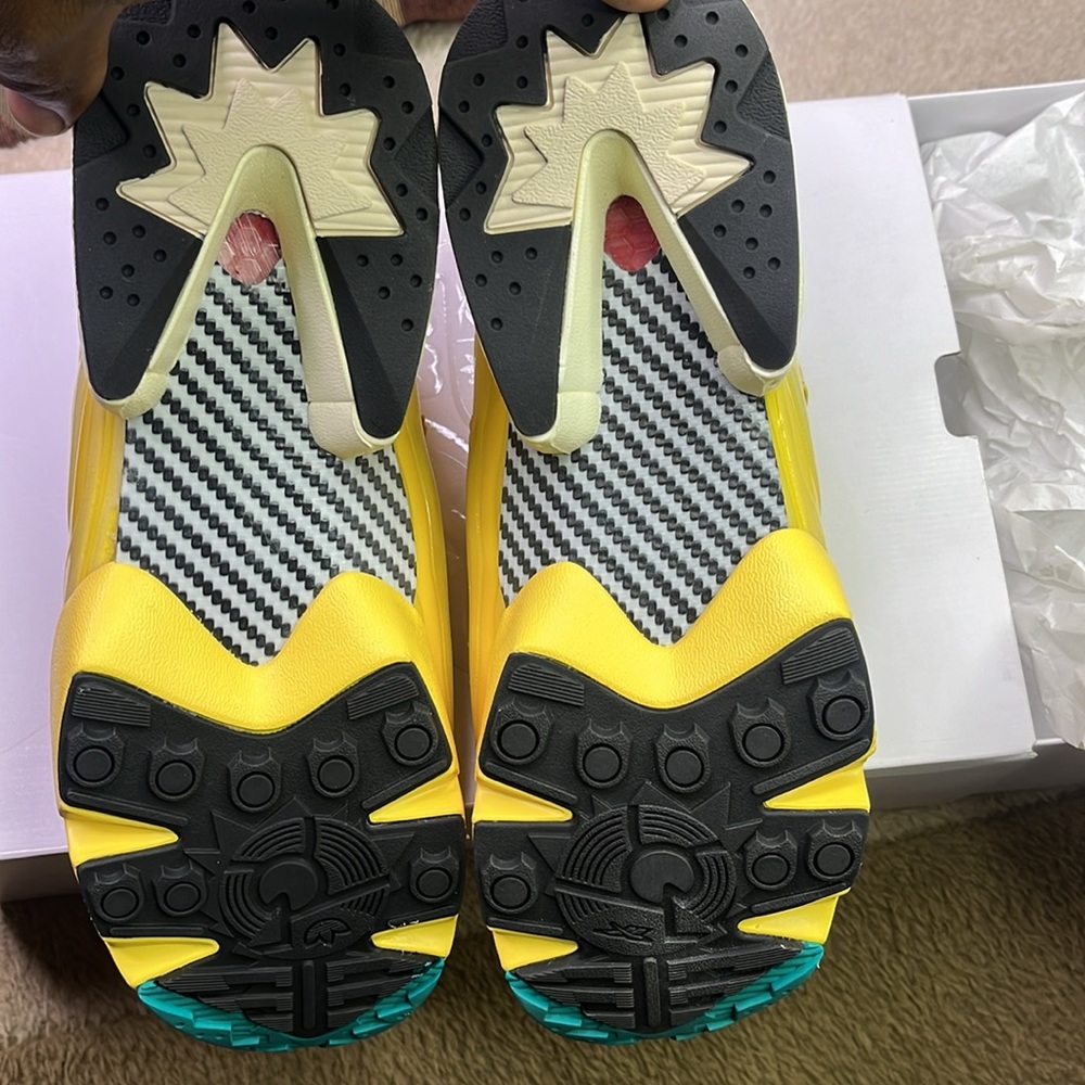 AdidasZX Fury/Reebok collaboration Yellow/Teal/Red/White size 10 - Picture 5 of 10